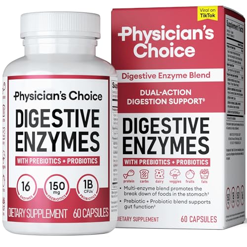 Physician's CHOICE Digestive Enzymes - Multi Enzymes, Organic Prebiotics & Probiotics