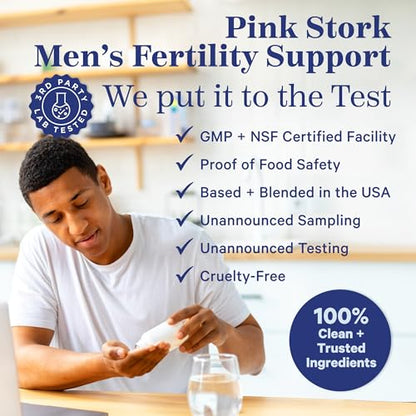 Blue Stork Fertility Supplements for Men - Supports Conception for Him - Male Prenatal Vitamins