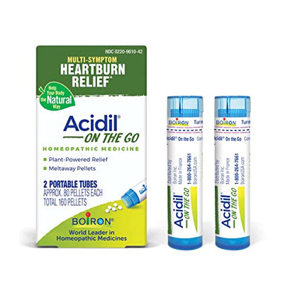 Boiron Acidil On The Go for Relief of Acid Reflux, Heartburn, Indigestion, Bloating, and Upset Stomach