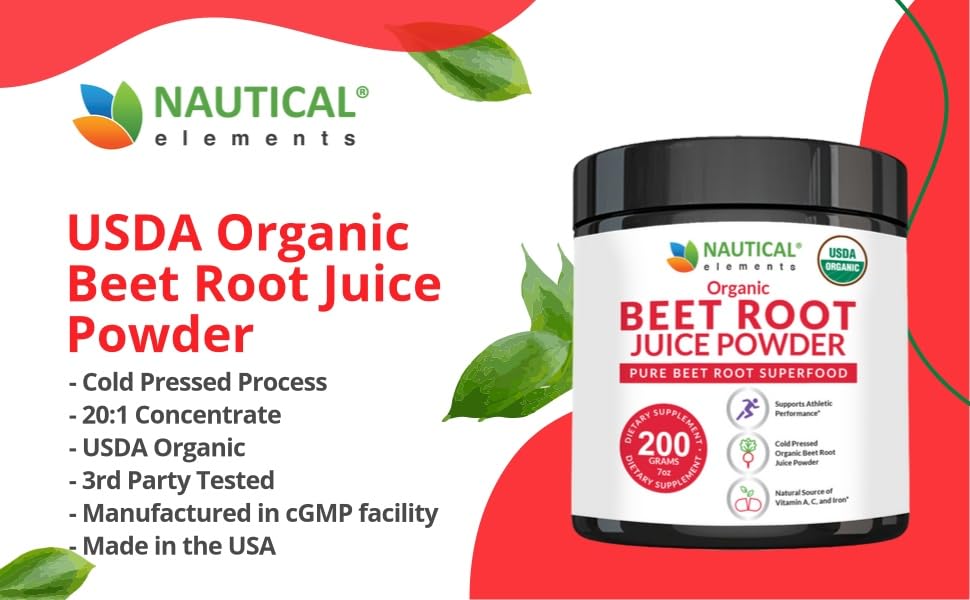 Beet Juice Powder Organic - Cold Pressed - 20:1 Concentrate - Concentrated Beet Root