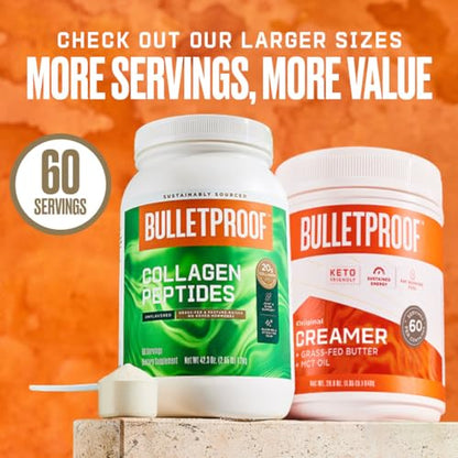 Bulletproof Vanilla Bean Energy Collagen Protein Powder, 18.3 Ounces, Caffeine-Free Fuel