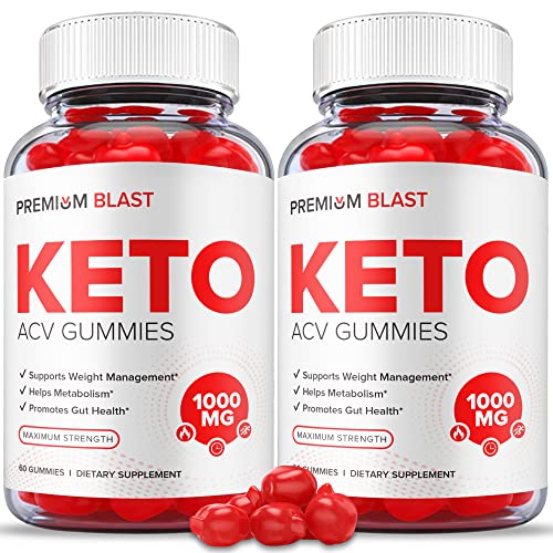 (2 Pack) Premium Blast Keto Gummies - Official Formula, Vegan - Premium Blast Keto ACV 