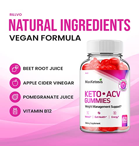 (2 Pack) Max Ketosis Keto ACV Gummies Max Ketosis Advanced Formula Apple Cider Vinegar