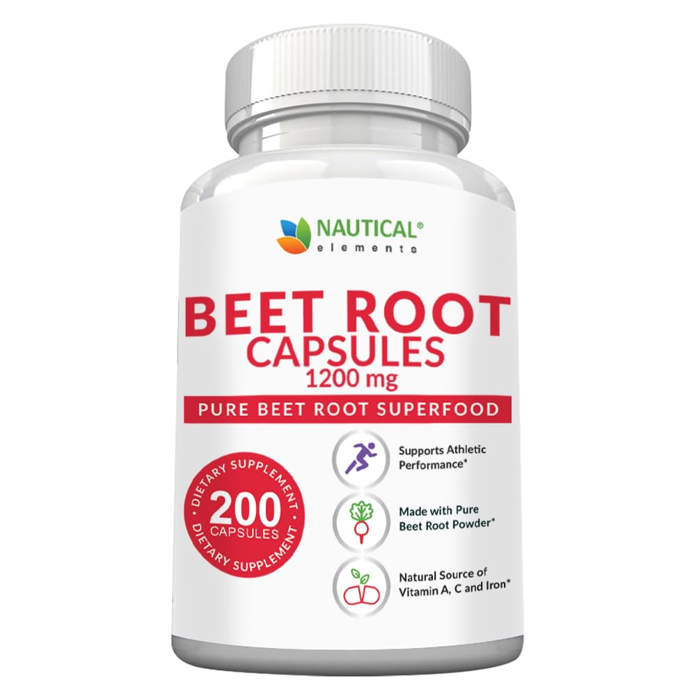 Beet Root Capsules - 1200mg Per Serving - 200 Beet Root Powder Capsules - Beetroot 