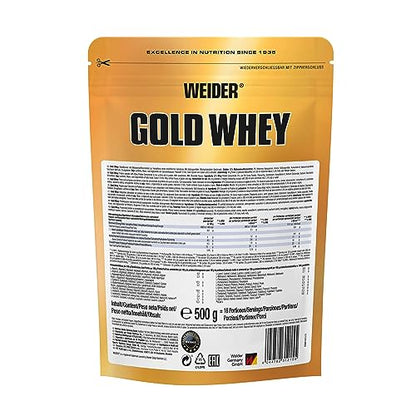 Weider Gold Whey (500g) Milk Chocolate Flavour. Ultrafiltrated Proteins from 100% Whey Protein