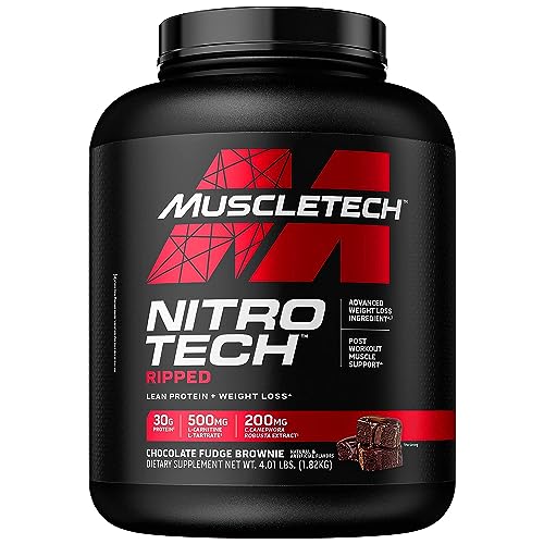 MuscleTech Nitro-Tech Ripped Lean Whey Protein Powder Whey Protein Isolate Weight 