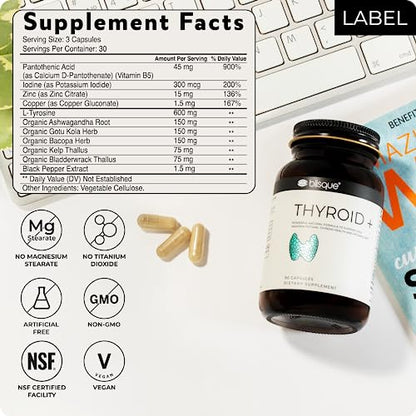 Blisque – Thyroid Support Supplement Complex for Healthy Metabolism and Increased Energy