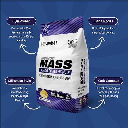 Out Angled Method Mass Gainer Powder, Tropical Banana, 6kg, 100 Scoops