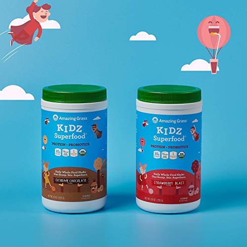 Amazing Grass Kidz Superfood: Vegan Protein & Probiotics for Kids with Beet Root Powder