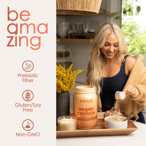 BEAM Be Amazing Vegan Protein Powder | 20g Plant-Based Protein with Prebiotics Fibers