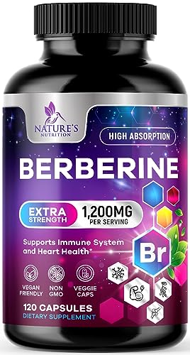 Berberine Supplement 1200mg per Serving - High Absorption Heart Health Support 