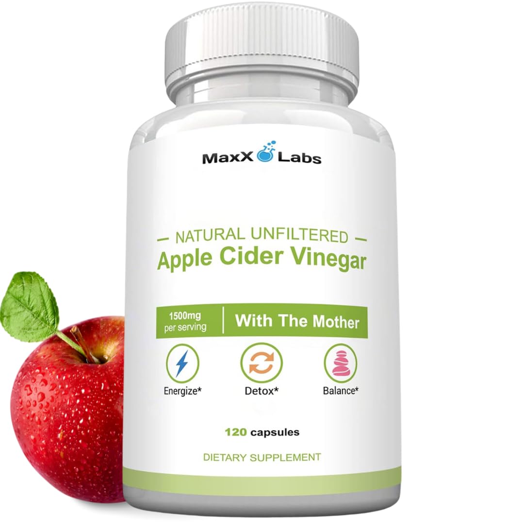 Apple Cider Vinegar Capsules with The Mother - Healthy Keto Diet Supplements 