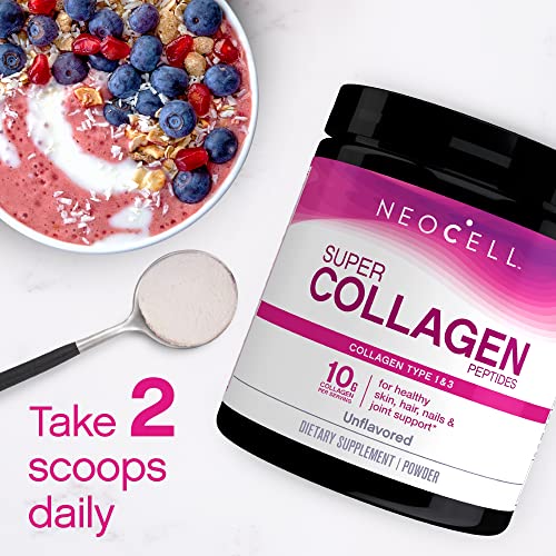 NeoCell Super Collagen Powder, 10g Collagen Peptides per Serving, Gluten Free