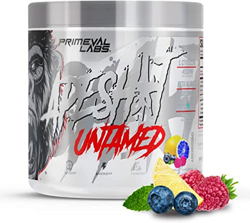 Primeval Labs Ape Untamed Pre Workout Energy Drink Powder | Max Support for Pumps