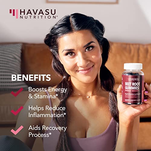 Beet Root + COQ10 Gummies Nitric Oxide Booster for Healthy Energy & Circulation Support