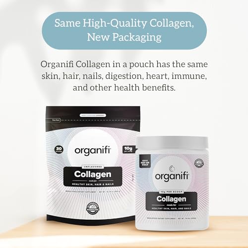 Organifi Collagen Powder - Fuller Hair, Stronger Nails, and Radiant Skin - Replenish