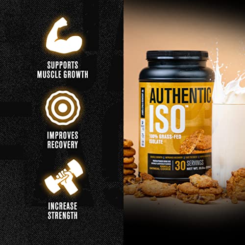 Authentic ISO Grass Fed Whey Protein Isolate Powder - Low Carb, Non-GMO Muscle