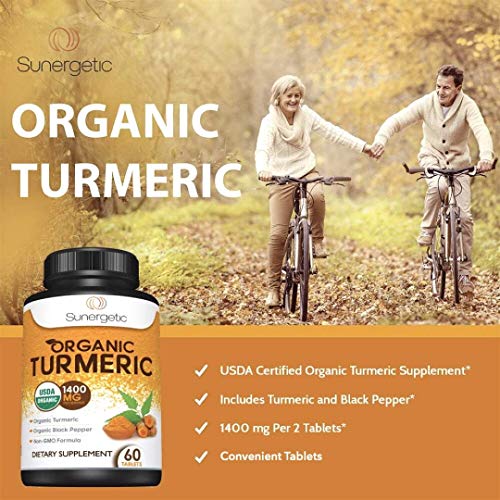 USDA Certified Organic Turmeric Supplement – Includes Organic Turmeric & Organic Black