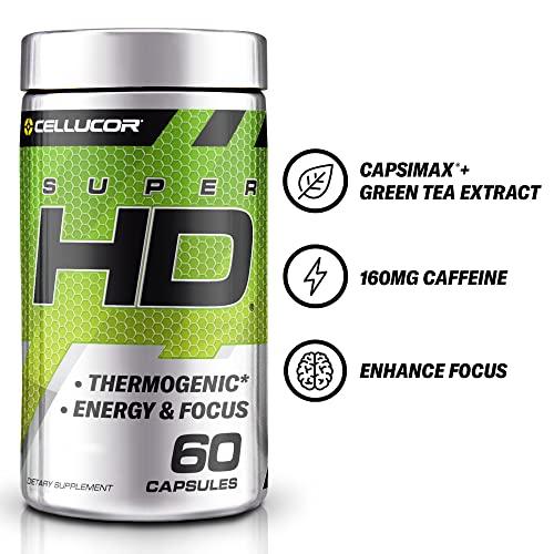 Cellucor Super HD for Men & Women - Enhance Focus and Increase Energy - Capsimax