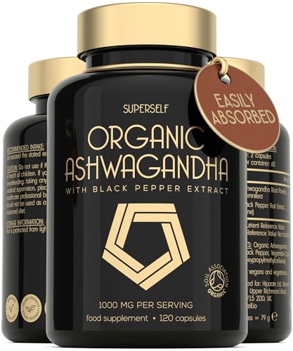 Organic Ashwagandha High Strength - 1000mg Ashwagandha Capsules - Pure Ashwagand