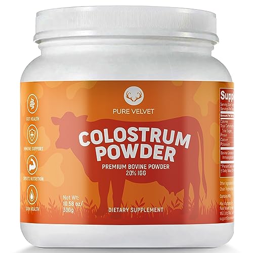 Pure Velvet Colostrum Powder for Gut Health, Bloating, Hair Growth, Immune Support