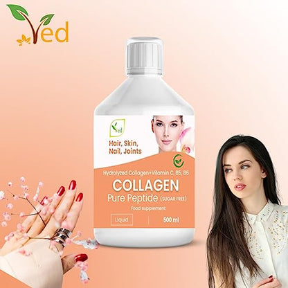 Liquid Collagen Peptides Supplement, Faster Absorption Dietary Hydrolyzed Drink