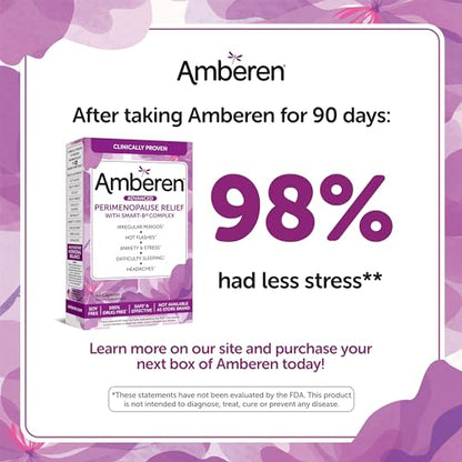 Amberen Perimenopause, Peri-Menopause Multi-Symptom Relief, Vitamin B, Vitamin E & Antioxidants