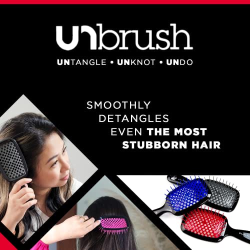 FHI HEAT Unbrush Wet & Dry Vented Detangling Hair Brush, Black