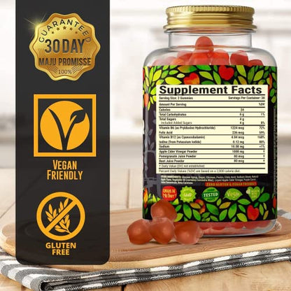 Apple Cider Vinegar Gummies with Mother - Weight Management & Detox - 2X Stronger