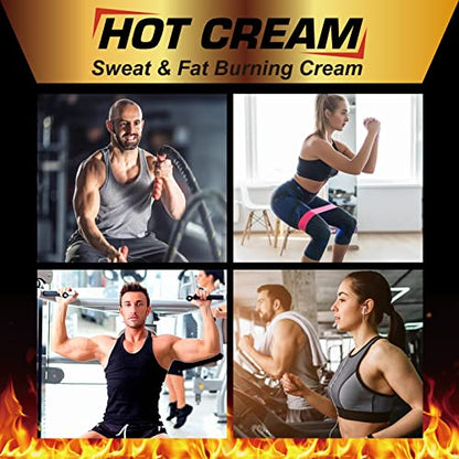 Hot Sweat Cream, Fat Burning Cream for Belly, Natural Sweat Enhancer Cream for Men