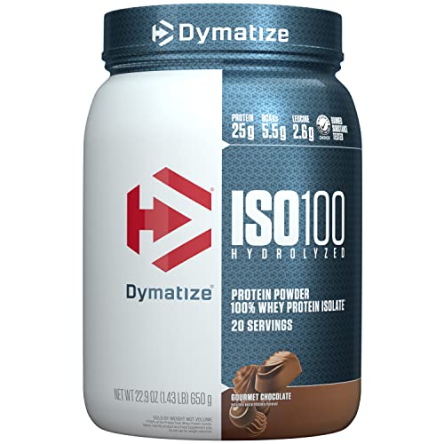 Dymatize ISO100 Hydrolyzed Protein Powder, 100% Whey Isolate , 25g of Protein, 5.5g BCA