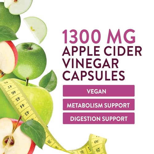 Apple Cider Vinegar Capsules for Detox and Cleanse, Digestion and Immune Support