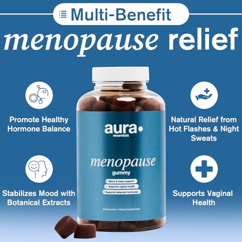 Aura · Essentials Menopause Gummy Supplements with Magnolia Bark Extract for Multi-Benefit Relief