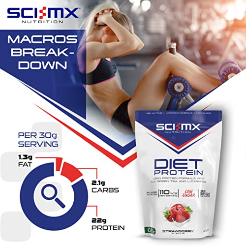 SCI-MX Diet Protein, High Protein, Low Sugar, Low Fat Lean Protein Formula Powder with Added CLA