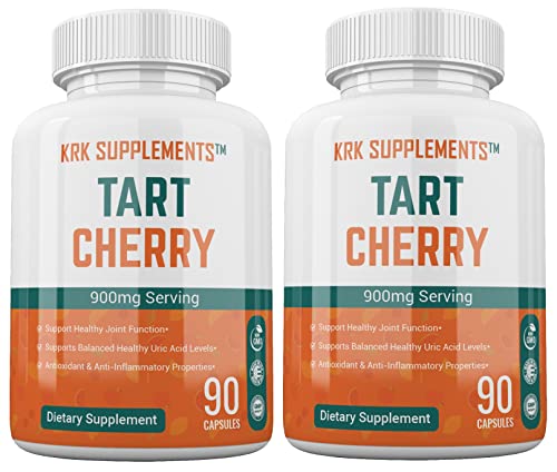 KRK SUPPLEMENTS 2 Bottles Tart Cherry Extract 900mg Per Serving 180