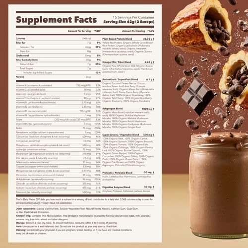 Ka’Chava All-In-One Nutrition Shake Blend, Chocolate, 85+ Superfoods, Nutrients & Plant