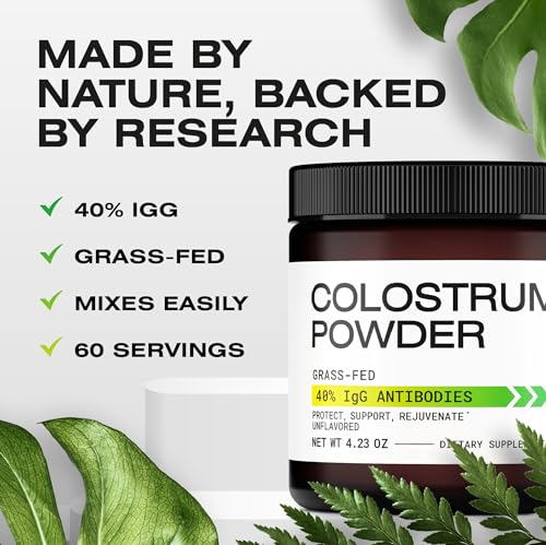 Colostrum Powder - Grass-Fed 40% IgG Colostrum Supplement Powder - Bovine