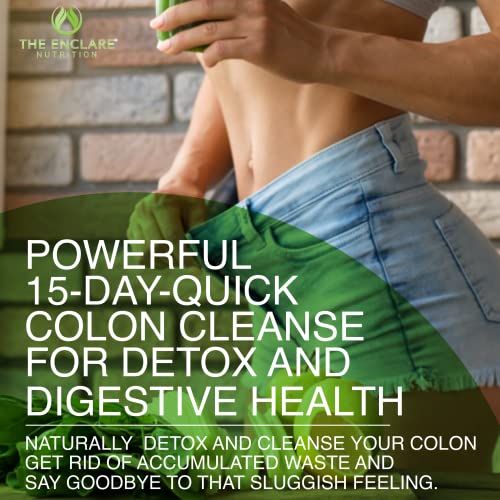 THE ENCLARE NUTRITION Colon Cleanser Detox. Premium 15 Day Fast-Acting Diet Pills