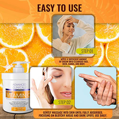 Advanced Clinicals Vitamin C Cream. Advanced Brightening Cream. Anti-aging cream