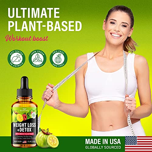 Weight Loss Drops Natural Detox Made in USA - Diet Drops for Fat Loss - Effective Appetite