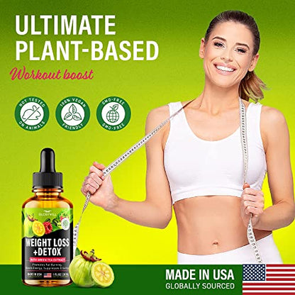 Weight Loss Drops Natural Detox Made in USA - Diet Drops for Fat Loss - Effective Appetite