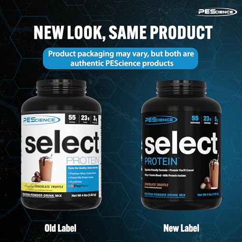 PEScience Select Low Carb Protein Powder, Chocolate Truffle, 27 Serving, Keto Friendly