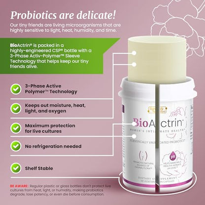 Bioactrin Vaginal Probiotics for Women - Formulated Bacterial Vaginosis Treatment, Yeast Infection