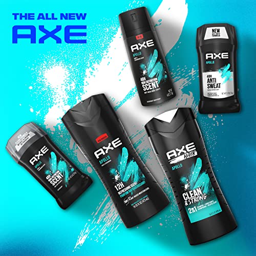 AXE Body Wash Apollo 4 Count for Long Lasting Freshness Sage & Cedarwood Men's