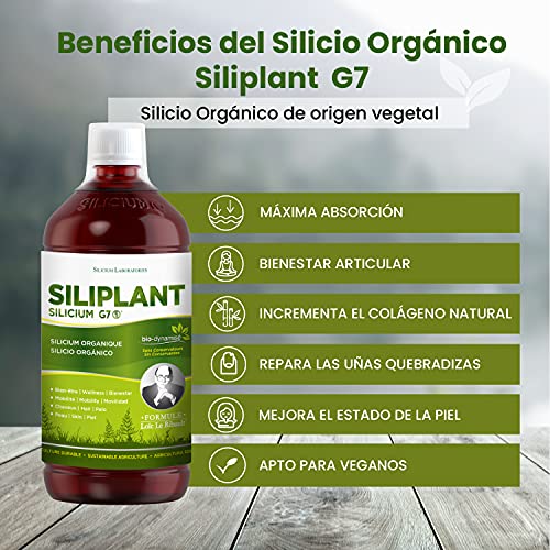 G7 Siliplant Improved Formula. Liquid Silica Supplement Collagen Booster, Strengthens Bones