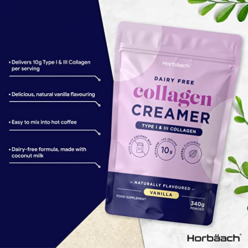 Collagen Creamer for Coffee | Vanilla Flavour | Type 1 & 3 Collagen Peptides