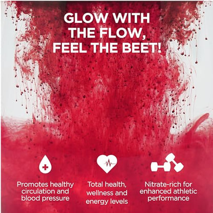 Beet Beet Beet - Organic Beet Juice Powder Healthy Blood Pressure, Cholesterol - Pure USA Grown - No Additives or Flavors-Superfood Supplement - Nitric Oxide Boosting Nutrients (60 Servings)