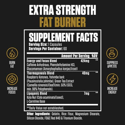 1080p Thermogenic Fat Burner | #1 Weight Loss Supplement Pills to Reduce Fat, Suppress