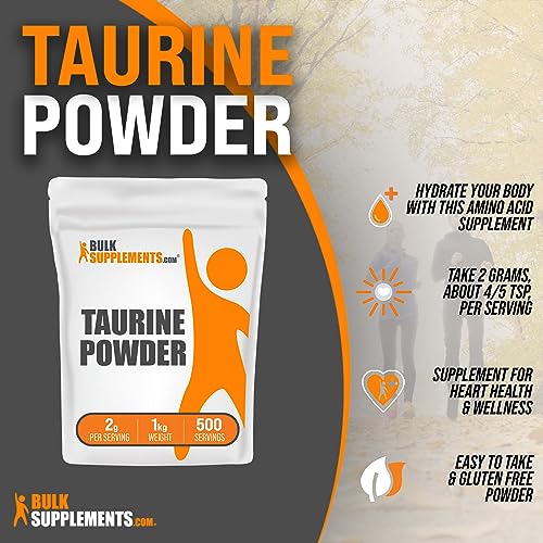 BULKSUPPLEMENTS.COM Taurine Powder - Taurine Supplement, Taurine 2000mg